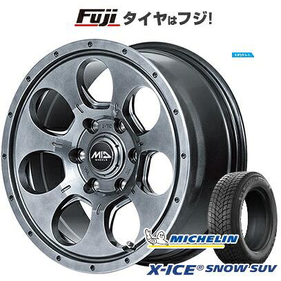 【新品】プラド/ハイラックス スタッドレスタイヤ ホイール4本セット 265/65R17 ミシュラン エックスアイス スノー SUV MID WHEELS マッドエージェント 7.5J 17インチ(送料無料)
