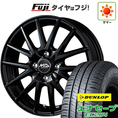【新品 軽自動車】 夏タイヤ ホイール4本セット 165/55R14 ダンロップ エナセーブ EC204 MID WHEELS SQ27 4.5J 14インチ(送料無料)