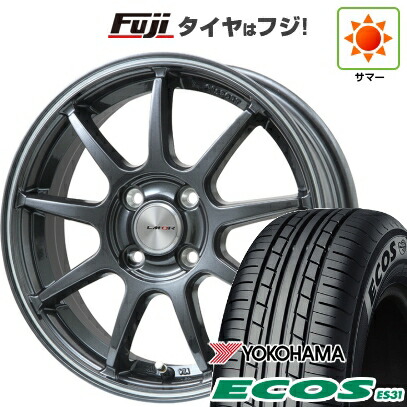 日本製【新品 軽自動車】エブリイワゴン 夏タイヤ ホイール4本セット 165/50R15 ヨコハマ エコス ES31 レアマイスター LMスポーツ LM-QR ガンメタ/ラインポリッシュ 5J 15インチ(送料無料)