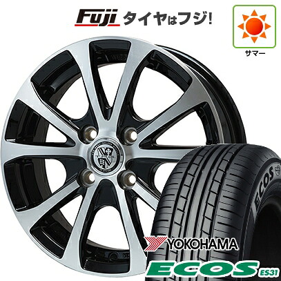日本製【新品 軽自動車】 夏タイヤ ホイール4本セット 165/55R14 ヨコハマ エコス ES31 ビッグウエイ TRG-バーン XPII 4.5J 14インチ(送料無料)