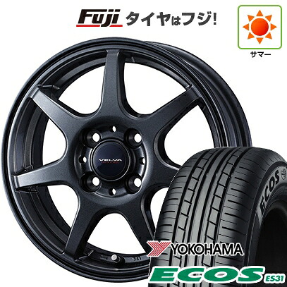 日本製【新品 軽自動車】N-BOX タント スペーシア 夏タイヤ ホイール4本セット 165/55R15 ヨコハマ エコス ES31 WEDS ウェッズ ヴェルバ ワンダー 4.5J 15インチ(送料無料)|フジコーポレーション