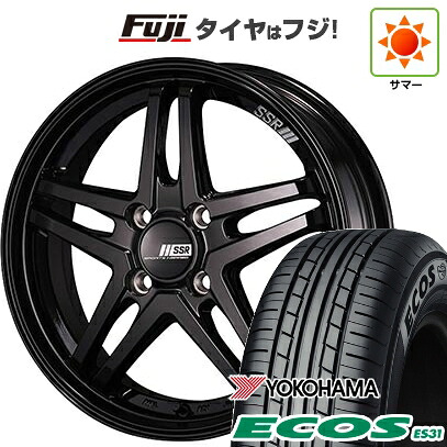 日本製【新品 軽自動車】N-BOX タント スペーシア 夏タイヤ ホイール4本セット 165/55R15 ヨコハマ エコス ES31 SSR GT GTV06 4.5J 15インチ(送料無料)