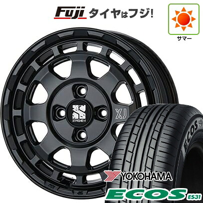 日本製【新品 軽自動車】 夏タイヤ ホイール4本セット 165/55R14 ヨコハマ エコス ES31 MLJ エクストリームJ サバンザ 4.5J 14インチ(送料無料)