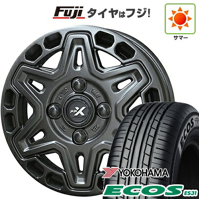 日本製【新品 軽自動車】エブリイワゴン 夏タイヤ ホイール4本セット 165/50R15 ヨコハマ エコス ES31 共豊 PPX MK6 4.5J 15インチ(送料無料)