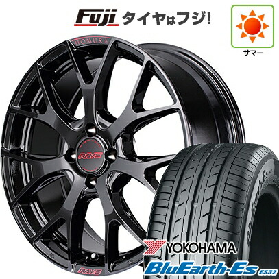 【新品国産車用4穴100】 夏タイヤ ホイール4本セット 205/40R17 ヨコハマ ブルーアース ES32 RAYS レイズ ホムラ 2X7FT SPEC-M 7J 17インチ(送料無料)|フジコーポレーション