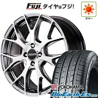 【新品】オーラ 夏タイヤ ホイール4本セット 205/50R17 ヨコハマ ブルーアース ES32 RAYS レイズ ホムラ 2X7FT 7J 17インチ(送料無料)