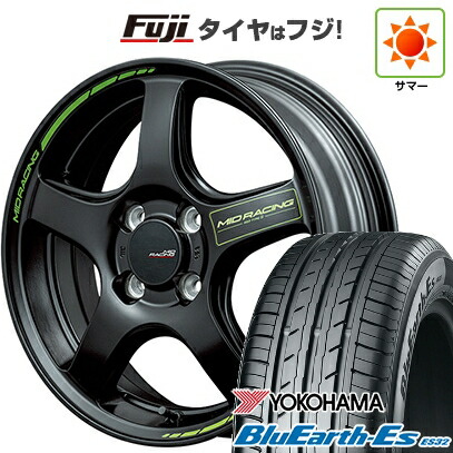 【新品 軽自動車】タフト ソリオ 夏タイヤ ホイール4本セット 165/65R15 ヨコハマ ブルーアース ES32 MID WHEELS MID RACING R50 タイプS 5J 15インチ(送料無料)|フジコーポレーション