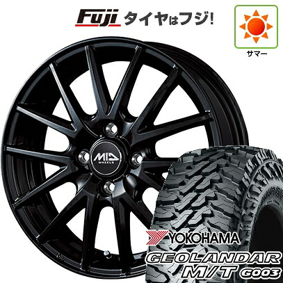 【新品 軽自動車】ハスラー 夏タイヤ ホイール4本セット 165/65R14 ヨコハマ ジオランダー M/T G003 MID WHEELS SQ27 4.5J 14インチ(送料無料)