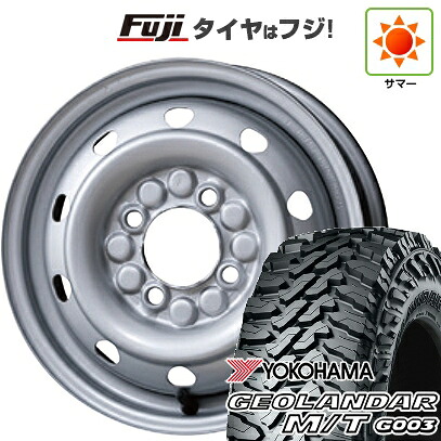 【新品 軽自動車】軽トラ 軽バン 夏タイヤ ホイール4本セット 145/80R12 80/78N ヨコハマ ジオランダー M/T G003 トピー スチールホイル M74 3.5J 12インチ(送料無料)|フジコーポレーション