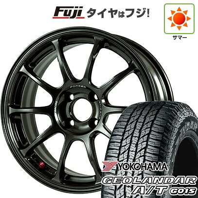 【新品 軽自動車】N-BOX タント スペーシア 夏タイヤ ホイール4本セット 165/55R15 ヨコハマ ジオランダー A/T G015 RBL RAYS レイズ ボルクレーシング ZE40 5.5J 15インチ(送料無料)