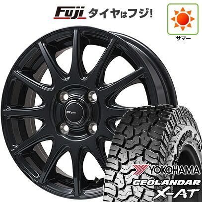 【新品 軽自動車】タフト ソリオ 夏タイヤ ホイール4本セット 165/65R15 ヨコハマ ジオランダー X-AT G016 RBL ビッグウエイ BWスポーツ S-120 ダークガンメタ 4.5J 15インチ(送料無料)|フジコーポレーション