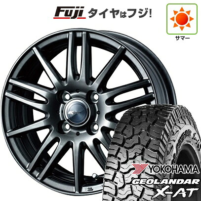 【新品 軽自動車】N-BOX タント スペーシア 夏タイヤ ホイール4本セット 155/65R14 ヨコハマ ジオランダー X-AT G016 RBL WEDS ウェッズ ザミック ティート 4.5J 14インチ(送料無料)|フジコーポレーション