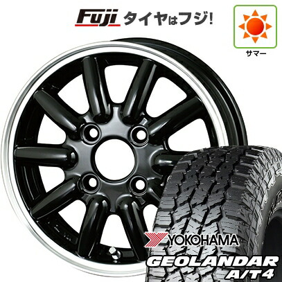 【新品 軽自動車】N-BOX タント スペーシア 夏タイヤ ホイール4本セット 155/65R14 ヨコハマ ジオランダー A/T4 G018 RBL アルジェノン フェニーチェ RX-1 4.5J 14インチ(送料無料)
