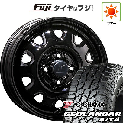 【新品 軽自動車】N-BOX タント スペーシア 夏タイヤ ホイール4本セット 155/65R14 ヨコハマ ジオランダー A/T4 G018 RBL トピー スチールホイル M73 4.5J 14インチ(送料無料)