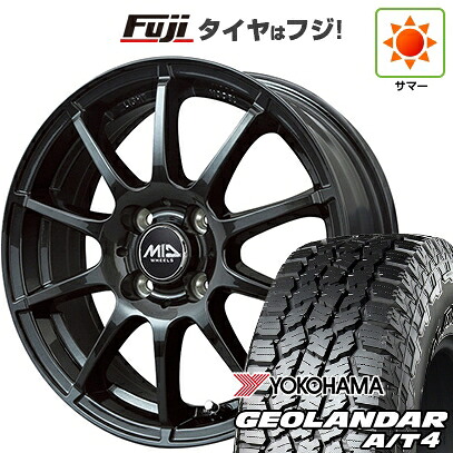 【新品 軽自動車】N-BOX タント スペーシア 夏タイヤ ホイール4本セット 155/65R14 ヨコハマ ジオランダー A/T4 G018 RBL MID WHEELS スタッグ ストロングガンメタ 4.5J 14インチ(送料無料)