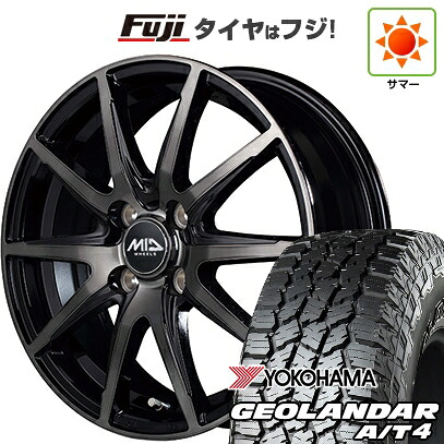 【新品 軽自動車】N-BOX タント スペーシア 夏タイヤ ホイール4本セット 155/65R14 ヨコハマ ジオランダー A/T4 G018 RBL MID WHEELS DR-02 4.5J 14インチ(送料無料)