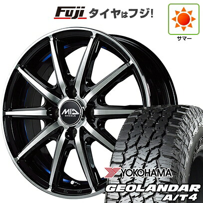 【新品 軽自動車】N-BOX タント スペーシア 夏タイヤ ホイール4本セット 155/65R14 ヨコハマ ジオランダー A/T4 G018 RBL MID WHEELS SX-2 4.5J 14インチ(送料無料)