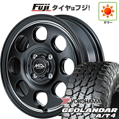 【新品 軽自動車】N-BOX タント スペーシア 夏タイヤ ホイール4本セット 155/65R14 ヨコハマ ジオランダー A/T4 G018 RBL MID WHEELS ガルシア パーム8 4.5J 14インチ(送料無料)