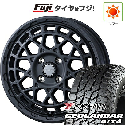 【新品 軽自動車】N-BOX タント スペーシア 夏タイヤ ホイール4本セット 155/65R14 ヨコハマ ジオランダー A/T4 G018 RBL WEDS ウェッズアドベンチャー マッドヴァンス X タイプM 4.5J 14インチ(送料無料)
