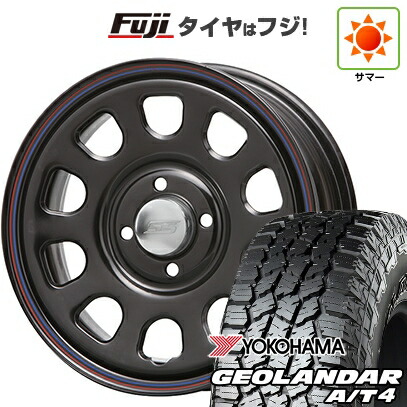 【新品 軽自動車】N-BOX タント スペーシア 夏タイヤ ホイール4本セット 155/65R14 ヨコハマ ジオランダー A/T4 G018 RBL MLJ デイトナSS 5J 14インチ(送料無料)