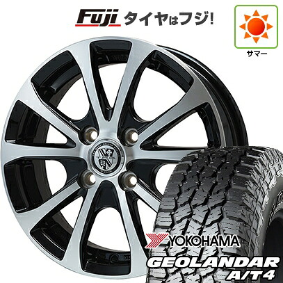 【新品 軽自動車】N-BOX タント スペーシア 夏タイヤ ホイール4本セット 155/65R14 ヨコハマ ジオランダー A/T4 G018 RBL ビッグウエイ TRG-バーン XPII 4.5J 14インチ(送料無料)