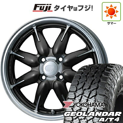 【新品 軽自動車】N-BOX タント スペーシア 夏タイヤ ホイール4本セット 155/65R14 ヨコハマ ジオランダー A/T4 G018 RBL ENKEI エンケイ all オールワン 5J 14インチ(送料無料)