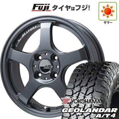 【新品 軽自動車】N-BOX タント スペーシア 夏タイヤ ホイール4本セット 155/65R14 ヨコハマ ジオランダー A/T4 G018 RBL レアマイスター LMスポーツ LM-05R(マットガンメタ) 4.5J 14インチ(送料無料)