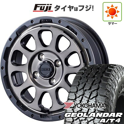 【新品 軽自動車】N-BOX タント スペーシア 夏タイヤ ホイール4本セット 155/65R14 ヨコハマ ジオランダー A/T4 G018 RBL モーターファーム ファームD10 4.5J 14インチ(送料無料)