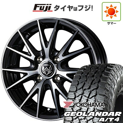 【新品 軽自動車】N-BOX タント スペーシア 夏タイヤ ホイール4本セット 155/65R14 ヨコハマ ジオランダー A/T4 G018 RBL WEDS ウェッズ ライツレー VS 4.5J 14インチ(送料無料)