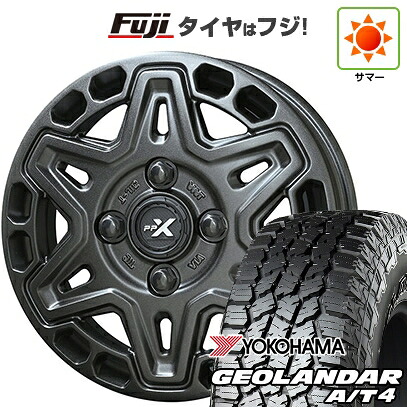 【新品 軽自動車】N-BOX タント スペーシア 夏タイヤ ホイール4本セット 155/65R14 ヨコハマ ジオランダー A/T4 G018 RBL 共豊 PPX MK6 4.5J 14インチ(送料無料)｜フジコーポレーション