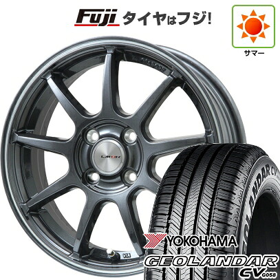 【新品 軽自動車】ハスラー デリカミニ(4WD) 夏タイヤ ホイール4本セット 165/60R15 ヨコハマ ジオランダー CV G058 レアマイスター LMスポーツ LM-QR ガンメタ/ラインポリッシュ 5J 15インチ(送料無料)
