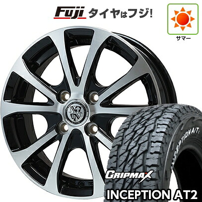【新品 軽自動車】軽トラ 軽バン 夏タイヤ ホイール4本セット 145R12C 80/78N グリップマックス インセプション A/TII RWL(限定) ビッグウエイ TRG-バーン XPII 3.5J 12インチ(送料無料)