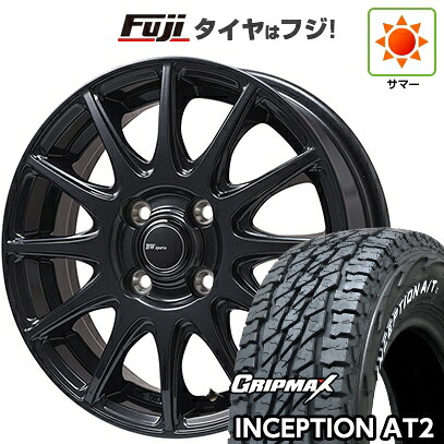 【新品 軽自動車】軽トラ 軽バン 夏タイヤ ホイール4本セット 145R12C 80/78N グリップマックス インセプション A/TII RWL(限定) ビッグウエイ BWスポーツ S-120 ダークガンメタ 3.5J 12インチ(送料無料)
