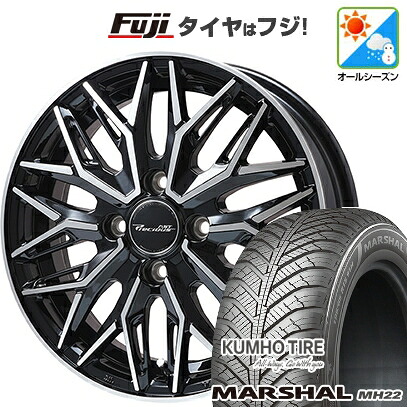 【新品 軽自動車】ソリオ ハスラー オールシーズンタイヤ ホイール4本セット 165/70R14 クムホ マーシャル MH22 オールシーズン(限定) ホットスタッフ プレシャス アストM3【限定】 4.5J 14インチ(送料無料)