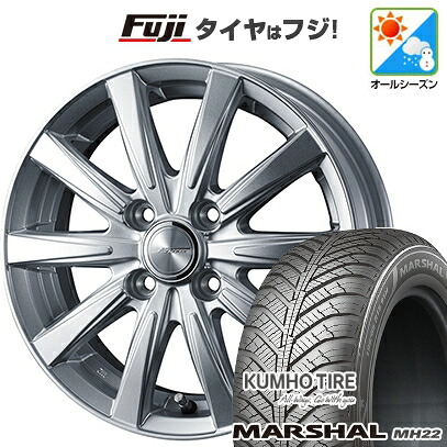 【新品国産車用4穴100】 オールシーズンタイヤ ホイール4本セット 185/60R15 クムホ マーシャル MH22 オールシーズン(限定) WEDS ウェッズ ジョーカー スピリッツ 5.5J 15インチ(送料無料)