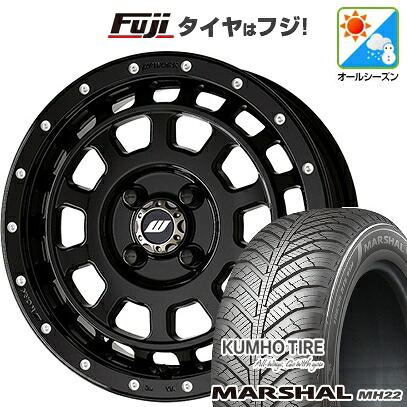【新品 軽自動車】ハスラー デリカミニ(4WD) オールシーズンタイヤ ホイール4本セット 165/60R15 クムホ マーシャル MH22 オールシーズン(限定) WORK ワーク クラッグ ティーグラビック MC+ 5J 15インチ(送料無料)