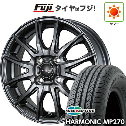 【新品国産車用4穴100】 夏タイヤ ホイール4本セット 175/65R14 ミレバー ハーモニック MP270(限定) トピー シビラ NEXT X2 5J 14インチ(送料無料)|フジコーポレーション