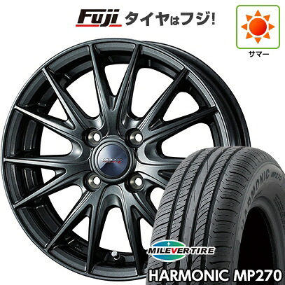 【新品国産車用4穴100】 夏タイヤ ホイール4本セット 175/70R14 ミレバー ハーモニック MP270(限定) WEDS ウェッズ ヴェルバ スポルトII 5J 14インチ(送料無料)