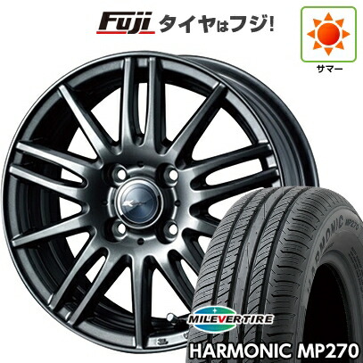 【新品国産車用4穴100】 夏タイヤ ホイール4本セット 175/65R14 ミレバー ハーモニック MP270(限定) WEDS ウェッズ ザミック ティート 5.5J 14インチ(送料無料)