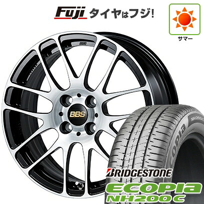 【新品 軽自動車】N-BOX タント スペーシア 夏タイヤ ホイール4本セット 165/55R15 ブリヂストン エコピア NH200 C BBS JAPAN RE-L2 ブラックダイヤカット 5J 15インチ(送料無料)