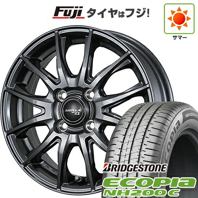 【新品 軽自動車】N-BOX タント スペーシア 夏タイヤ ホイール4本セット 165/55R15 ブリヂストン エコピア NH200 C トピー シビラ NEXT X2 4.5J 15インチ(送料無料)