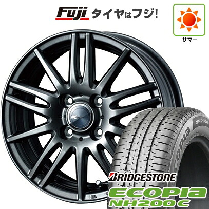 【新品 軽自動車】N-BOX タント スペーシア 夏タイヤ ホイール4本セット 165/55R15 ブリヂストン エコピア NH200 C WEDS ウェッズ ザミック ティート 4.5J 15インチ(送料無料)｜フジコーポレーション