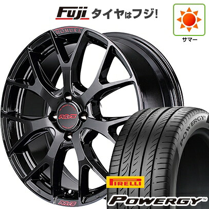 【新品】オーラ 夏タイヤ ホイール4本セット 205/50R17 ピレリ パワジー RAYS レイズ ホムラ 2X7FT SPEC-M 7J 17インチ(送料無料)