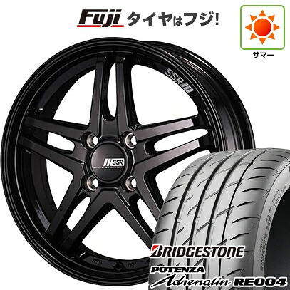 【新品 軽自動車】N-BOX タント スペーシア 夏タイヤ ホイール4本セット 165/55R15 ブリヂストン ポテンザ アドレナリン RE004 SSR GT GTV06 4.5J 15インチ(送料無料)｜フジコーポレーション
