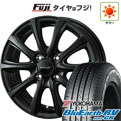 【パンク保証付き】【新品国産車用4穴100】 夏タイヤ ホイール4本セット 185/70R14 ヨコハマ ブルーアース RV-03CK WEDS ウェッズ エリシア 5.5J 14インチ(送料無料)|フジコーポレーション