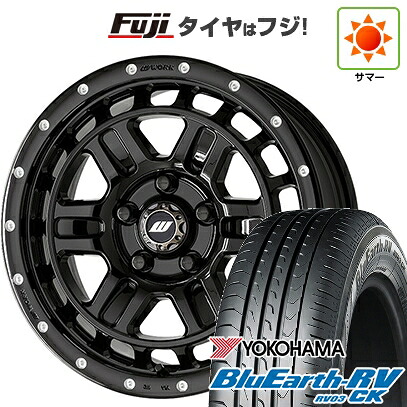 【パンク保証付き】【新品 軽自動車】タフト ソリオ 夏タイヤ ホイール4本セット 165/65R15 ヨコハマ ブルーアース RV-03CK WORK ワーク クラッグ ティーグラビックII MC+ 5J 15インチ(送料無料)