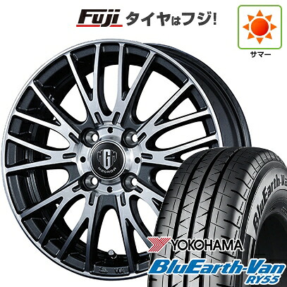 【新品 軽自動車】軽トラ 軽バン 夏タイヤ ホイール4本セット 145/80R12 80/78N ヨコハマ ブルーアース Van RY55 コーセイ MZ-GROW VM25R 3.5J 12インチ(送料無料)｜フジコーポレーション