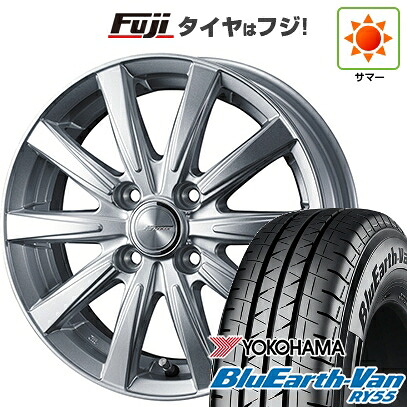 【新品 軽自動車】軽トラ 軽バン 夏タイヤ ホイール4本セット 145/80R12 80/78N ヨコハマ ブルーアース Van RY55 WEDS ウェッズ ジョーカー スピリッツ 4J 12インチ(送料無料)