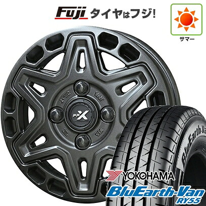 【新品 軽自動車】軽トラ 軽バン 夏タイヤ ホイール4本セット 145/80R12 80/78N ヨコハマ ブルーアース Van RY55 共豊 PPX MK6 3.5J 12インチ(送料無料)