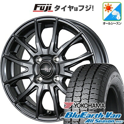 【新品】プロボックス/サクシード(160系) オールシーズンタイヤ ホイール4本セット 155/80R14 88/86N ヨコハマ ブルーアース Van RY61 オールシーズン トピー シビラ NEXT X2 5J 14インチ(送料無料)